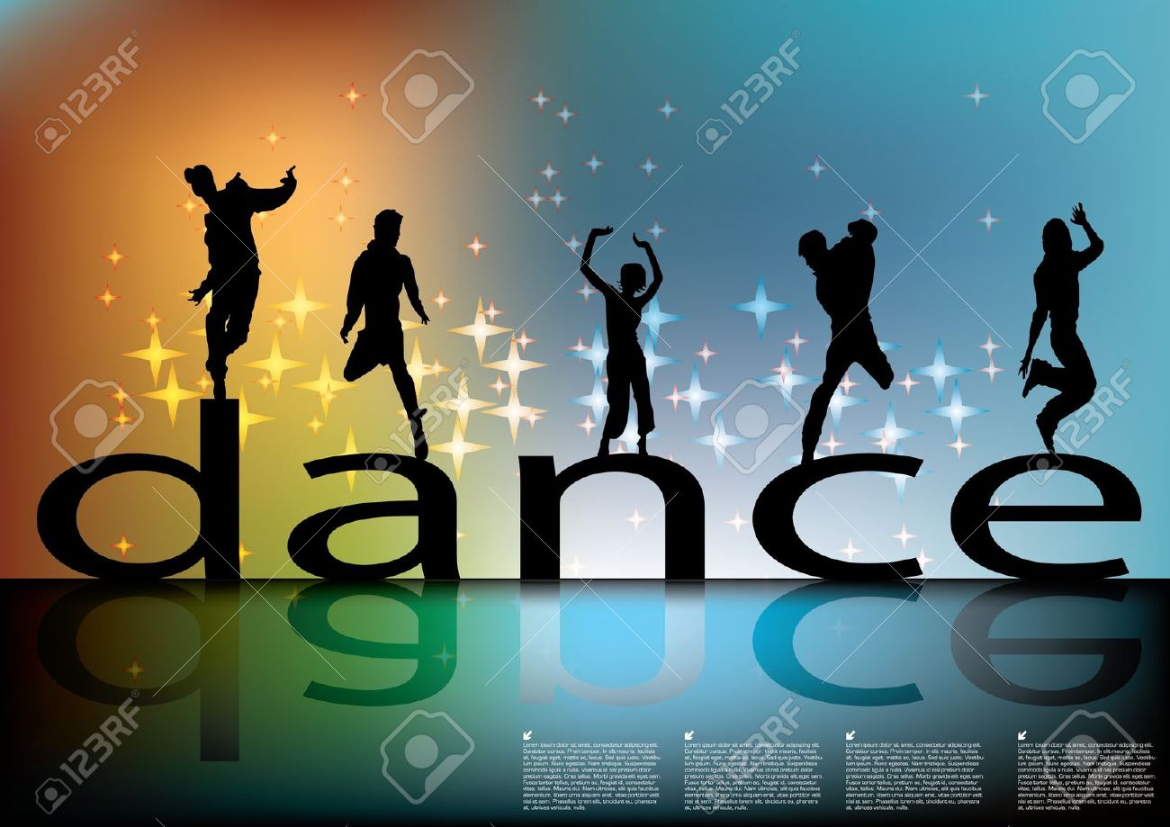 10202419 dance sign with dancing silhouettes stock vector dance ballet dancer