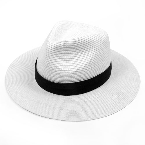 Chapeau new panama besca902 blanc noir