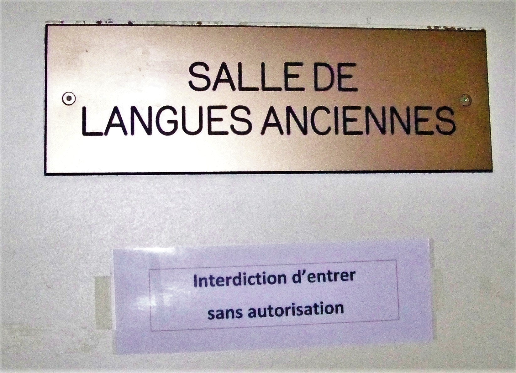 Latin classroom door 1