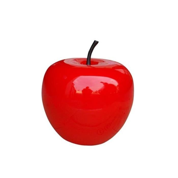 Pomme en polyresine 25 cm rouge